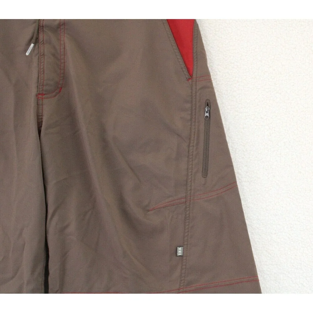REI Mens‎ Board Shorts Size 34 Brown Red UPF 30+ Polyester Spandex Outdoor